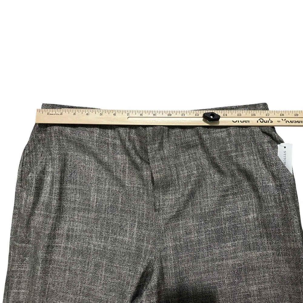 Nic+Zoe Pants 16 Tweed City Straight Leg Womens Neutral Mix Tan Taupe NWT‎